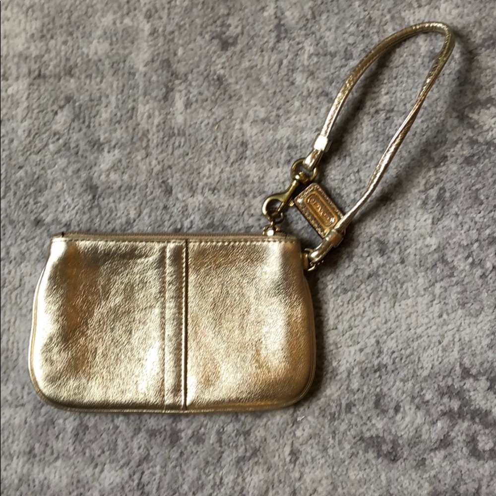 Gold Coach wristlet